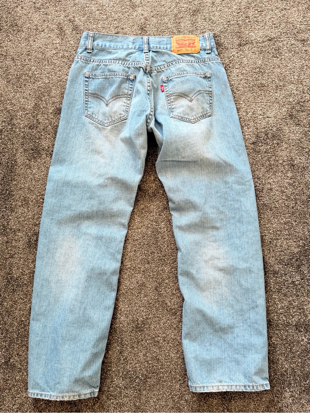 Levi's 505 Straight Leg Jeans Light Wash Youth Size 14 R (27x27)